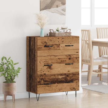 vidaXL Dressoir Oud Hout 69,5 x 34 x 90 cm Geengineerd Hout, Verzenden