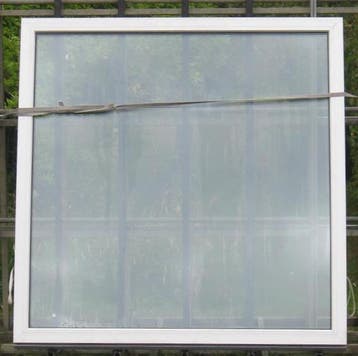 pvc raam , chassis , venster 163 x 166 wit 3 dubbel glas, Kunststof, Raamkozijn, Nieuw, Ophalen of Verzenden