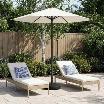 vidaXL Tuinparasol met voet 230 x 230 cm Polyester, Tuin en Terras, Verzenden, Nieuw
