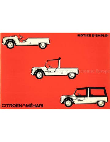 1980 CITROEN MEHARI INSTRUCTIEBOEKJE FRANS