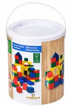 Set kleurrijke houten bouwblokken voor kinderen (100 stuks), Verzenden, Nieuw