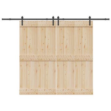 vidaXL Doos met onderdelen voor schuifdeur 305 cm staal, Doe-het-zelf en Bouw, Verzenden, Nieuw