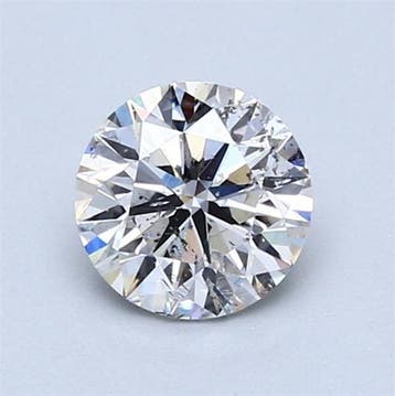 1 pcs Diamant (Natuurlijk) - 1.00 ct - Rond - D (kleurloos)