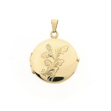 Gouden medaillonhanger; 14 karaat (Hanger of bedel), Handtassen en Accessoires, Ophalen of Verzenden, Gebruikt, Goud, Overige merken