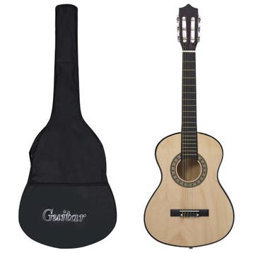 vidaXL Gitaar klassiek beginner kinderen met tas 1/2 34, Verzenden