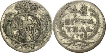 1/48 taler, daalder 1715, Sachsen-kurlinie ab 1547 (alber..., Verzenden