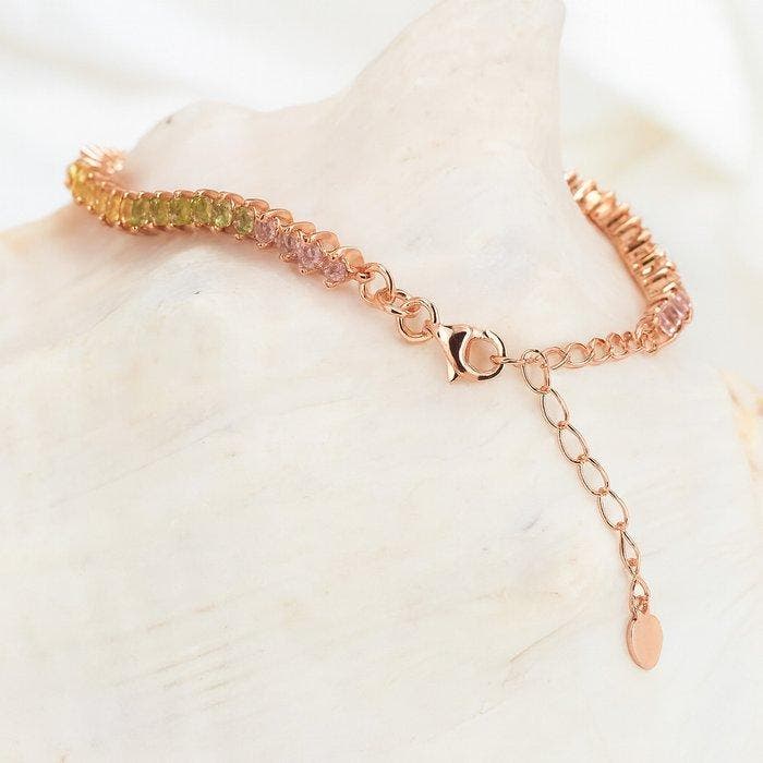 Zonder minimumprijs - Armband Verguld Toermalijn - 18k goud, Handtassen en Accessoires, Armbanden