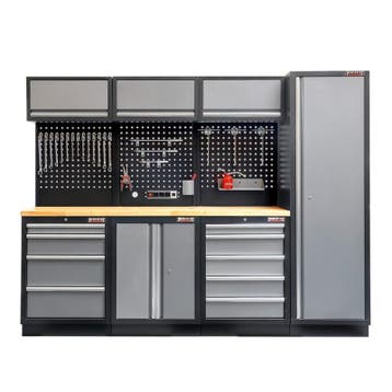 Werkbankset met hardhouten werkblad, gereedschapsbord, Ophalen of Verzenden, Nieuw