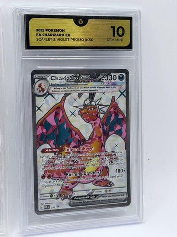 Pokémon - 2 Graded card - Charizard 013/094; 056 Full art,, Hobby en Vrije tijd, Nieuw