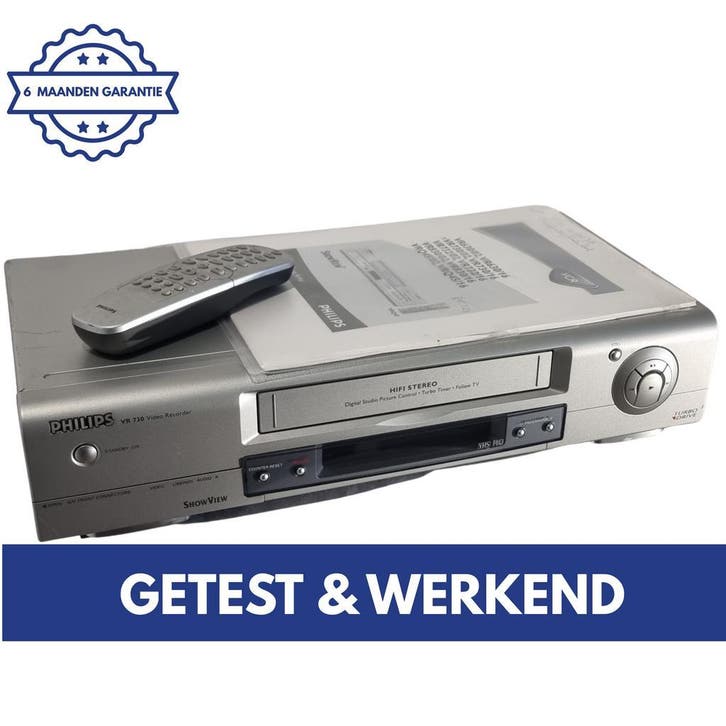 Philips VR730 | Videorecorder | VHS Speler | Videospeler, Audio, Tv en Foto, Videospelers, Gebruikt, VHS-speler of -recorder, Verzenden