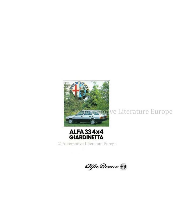 1984 ALFA ROMEO 33 4X4 GIARDINETTA BROCHURE DUITS, Boeken, Auto's | Folders en Tijdschriften