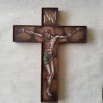 Kruis - Opaline - 1950-1960 - Jezus aan het kruis - 37 cm, Antiek en Kunst, Antiek | Boeken en Manuscripten