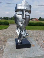 Statue, artistic Statue head on block  THE SILENCE  64