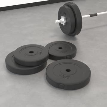 vidaXL Halterschijven 4 st 30 kg beton, Verzenden