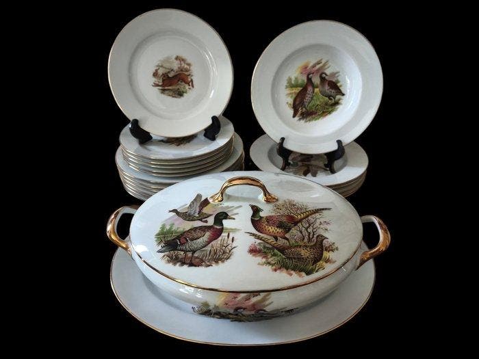 Tafelservies voor 6 (20) - Porselein - Limoges, Antiek en Kunst, Antiek | Meubels | Tafels