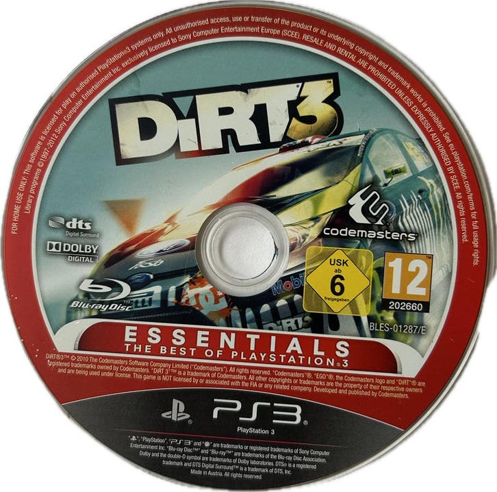 DiRT 3 - Essentials [Disc Only], Games en Spelcomputers, Games | Sony PlayStation 3, Verzenden