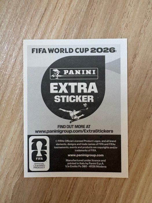 Panini - 1 Card - Excellent (EX), Collections, Autocollants