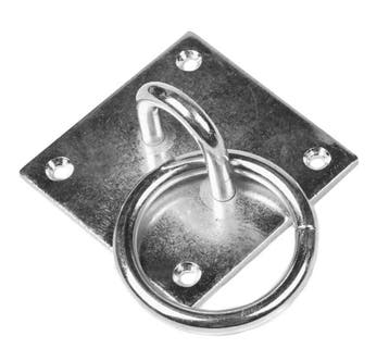 Oogplaat met ring (80x80 mm), verzinkt ijzer, Doe-het-zelf en Bouw, Verzenden, Nieuw
