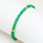 Sans prix de réserve - Bracelet Argent Émeraude - Bracelet