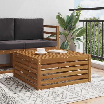 vidaXL Tuin Tafel Massief Acacia Hout Naturel 79 x 79 x 37, Verzenden, Nieuw
