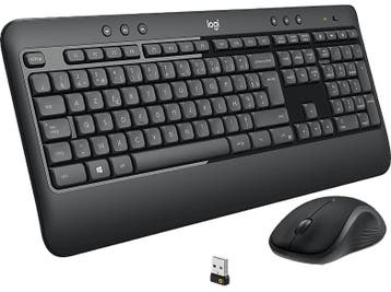 Logitech - Draadloos toetsenbord + muis - Azerty - Zwart, Verzenden, Logitech, Draadloos, Nieuw