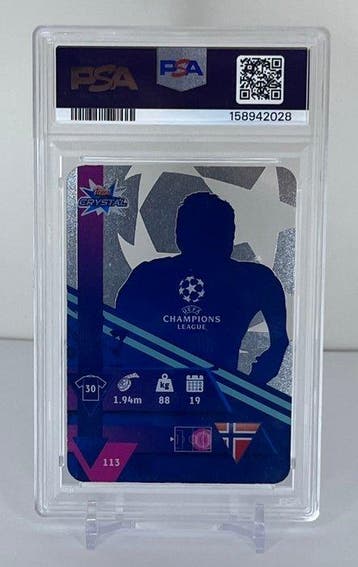 Topps Erling Haaland Rookie-kaart - PSA 8 - 1 Graded card, Verzamelen, Nieuw
