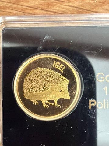 Duitsland. Gold bar 2024 Igel - 1/200 oz (.999) (Zonder, Postzegels en Munten