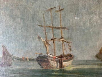 Italiaanse school (XX) - Marina scorcio della laguna