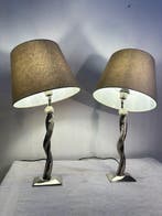 L&L Collections - Lampe de table (2) - Twist Tower - Acier,, Nieuw