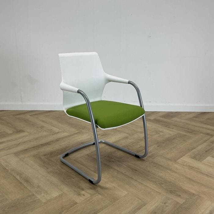 Sedus Allright vergaderstoel, wit - groen, Huis en Inrichting, Stoelen, Gebruikt, Eén