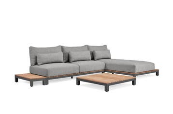 Suns Evora chaise lounge set light antraciet |, Tuin en Terras, Tuinsets en Loungesets, Nieuw