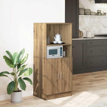 vidaXL Keukenkast 57x41,5x131,5 cm bewerkt hout artisanaal, Verzenden, Nieuw