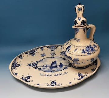 De Porceleyne Fles, Delft - Drankservies (2) - Likeurflesje, Antiek en Kunst