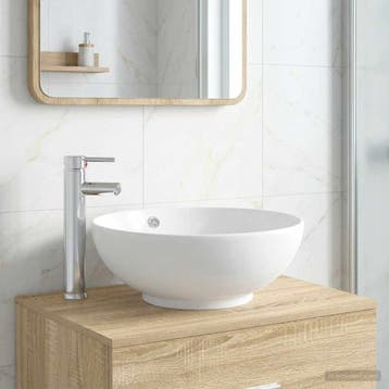 vidaXL Badwasbak Chroom 44 x 44 x 16 cm Metaal, Verzenden, Nieuw