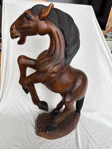 sculptuur, Paard hout - 78 cm - Hout