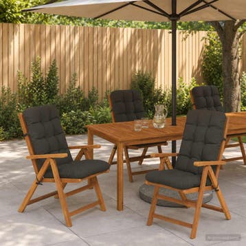 vidaXL 4-delige hoogrugkussen VIANEN 4 pcs 100% Polyester, Maison & Meubles, Accessoires pour la Maison | Coussins, Verzenden