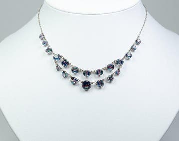 835 argent - galets - Collier avec pendentif