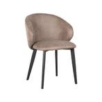 Stoel Logan | Taupe | Micro Suede | Zwart Metalen Frame | 2, Verzenden