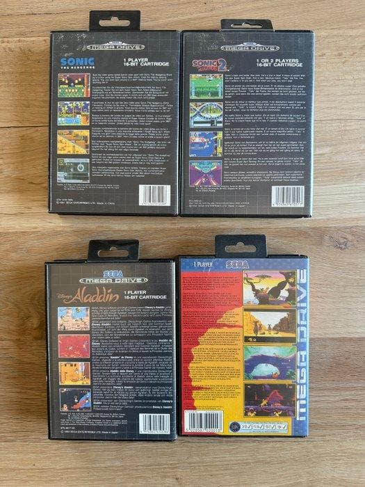 Sega - Mega Drive - Lot van 4 Top Games incl. Sonic 1 & 2,, Games en Spelcomputers, Spelcomputers | Overige Accessoires