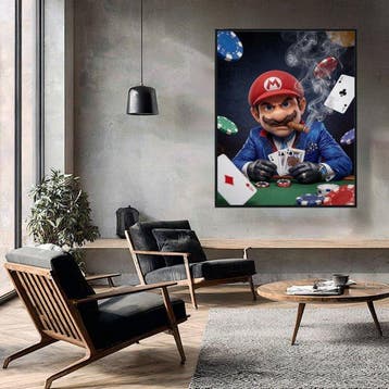 Aiana Roz - Mario Jackpot - Giclée on Canvas, Nieuw