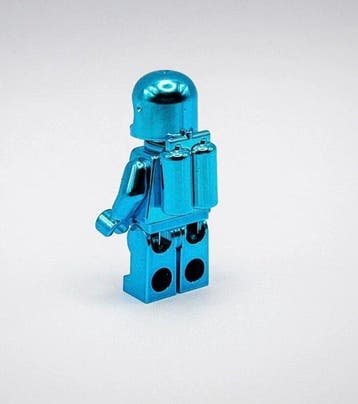 Lego Minifiguur - Classic Space - Lego Chrome Blue Astronaut