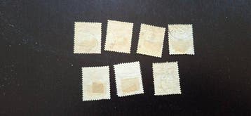 Nederland 1884 - Postbewijszegels - NVPH PW1-PW7, Gestempeld