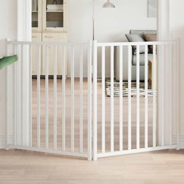 vidaXL Hondenhek inklapbaar 2 panelen 160 cm massief, Verzenden