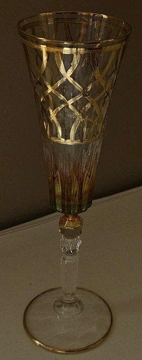 ISMIE LUX - Drinkservies (6) - luxe rode fluit in goud -