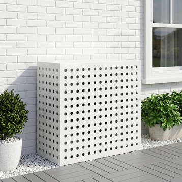 vidaXL Air Conditioner Hoes Wit 110 x 50 x 105 cm Staal, Elektronische apparatuur, Airco's, Verzenden, Nieuw
