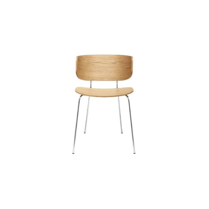 Sofacompany Jordan Eetkamerstoel Chroom - Showroommodel -, Huis en Inrichting, Stoelen, Bruin, Zo goed als nieuw, Verzenden