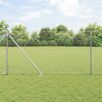 vidaXL zeshoekig gaasgek met palen 100 x 1 m Gegalvaniseerd, Verzenden
