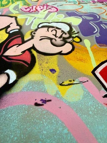 PaperBoy - Popeye Pow (Original, Ready to hang)