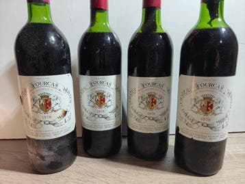1978 Château Fourcas Hostens - Médoc - 4 Flessen (0.75