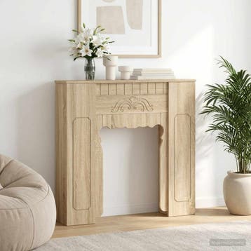 vidaXL Haardombouw Sonoma Eiken 93 x 20 x 89 cm Bewerkt hout, Verzenden, Nieuw